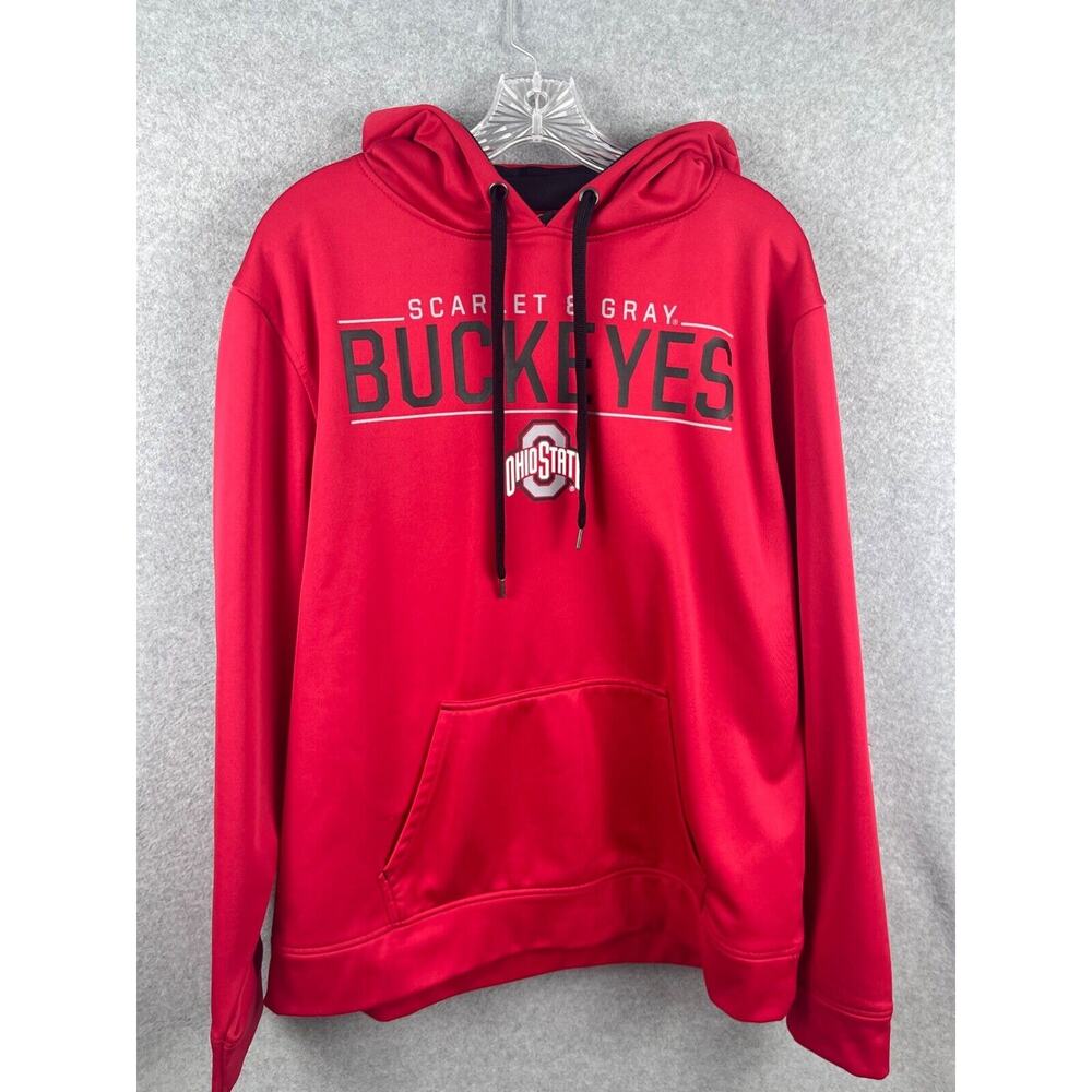 Scarlet & Gray Ohio State Buckeyes‎ Hoodie Men's L Red Pullover College Football